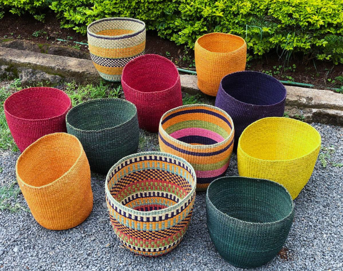Ghana Woven Basket Collection handmade African product at Naskia Handmade