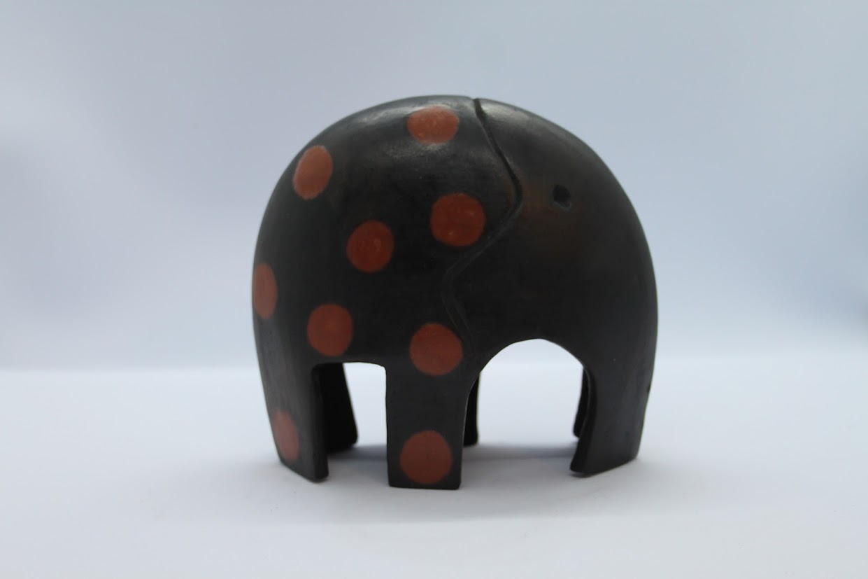 Hand-Carved Elephant Sculpture view